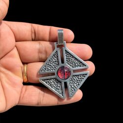 925 sterling silver red eye pendant 