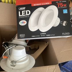 5-6” LED Dimmable 75W Flood Lights