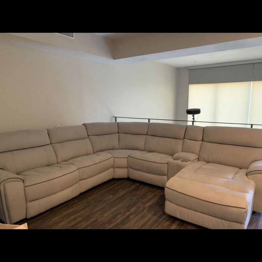 Contempo 6 piece power 2024 reclining left arm facing sectional