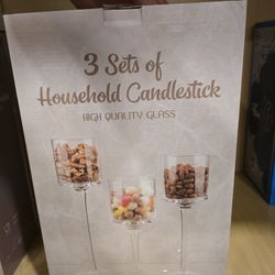 3 Sets of Candlestick Holders NEW