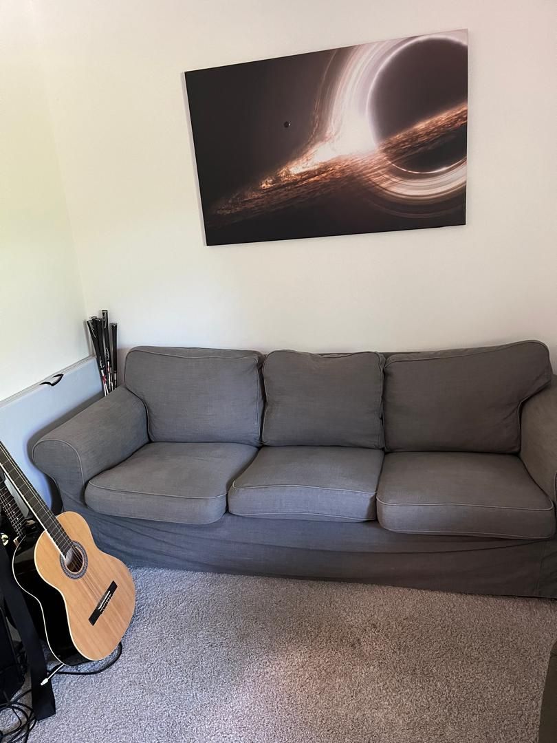 3 Seater Gray Sofa – Comfy, Clean, and Ready for Pickup!,All Products : American Fashion Style Bags On Sale