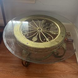 Beige Round Table