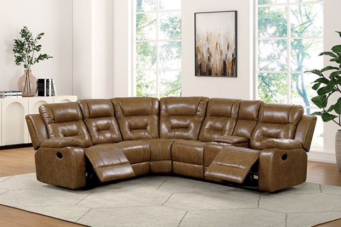 New Brown Sectional Recliner