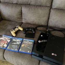 PS4 With Games And Controllers