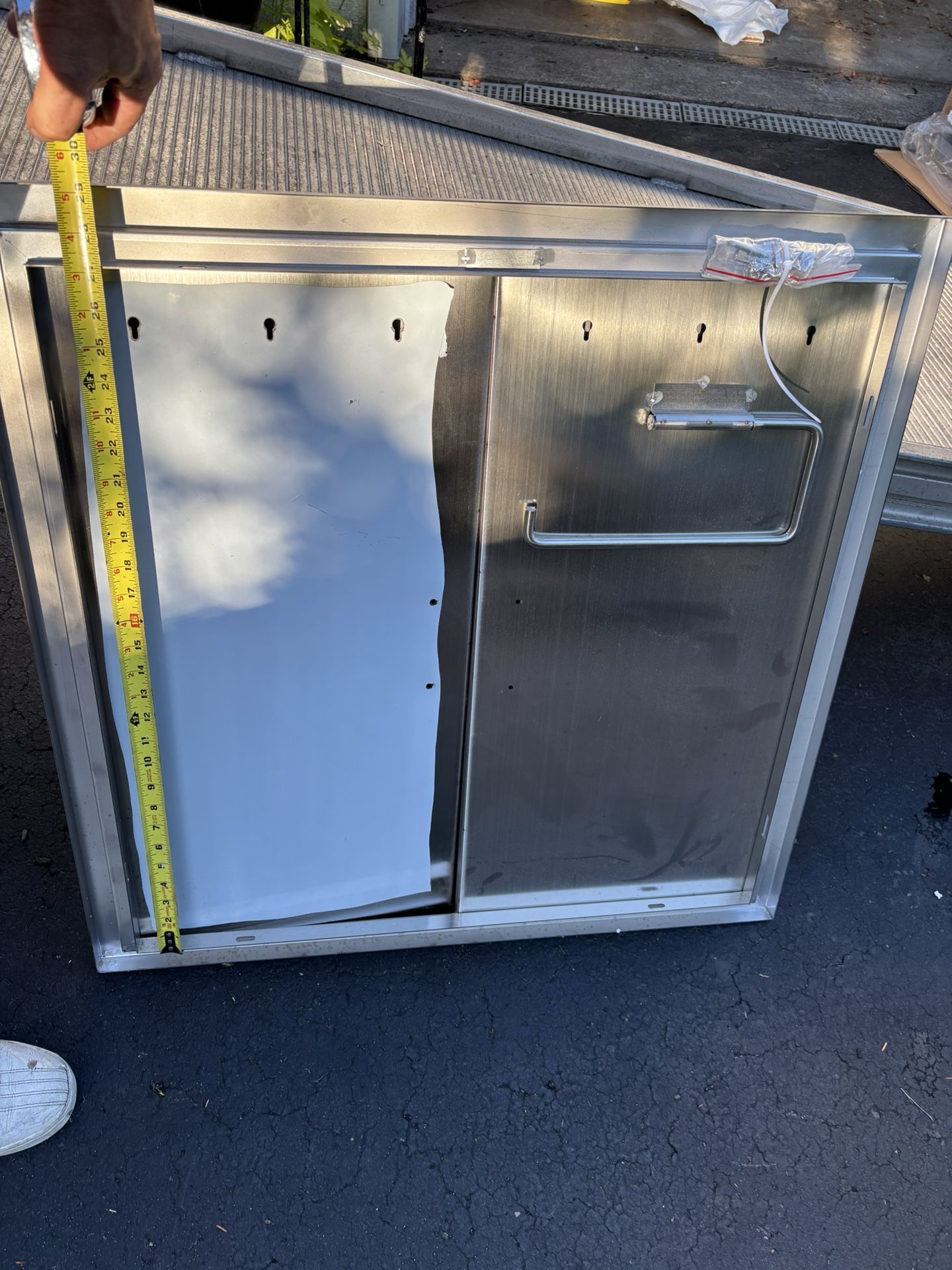 Stainless Steel Doors For An Outside Kitchen