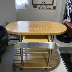 🍴🍴Rolling Kitchen  Cart / Butcher Block Island - Solid & Stylish! (OBO)