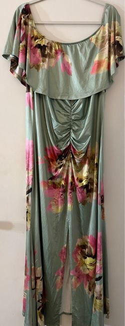 Vestido floral verde menta 3xl