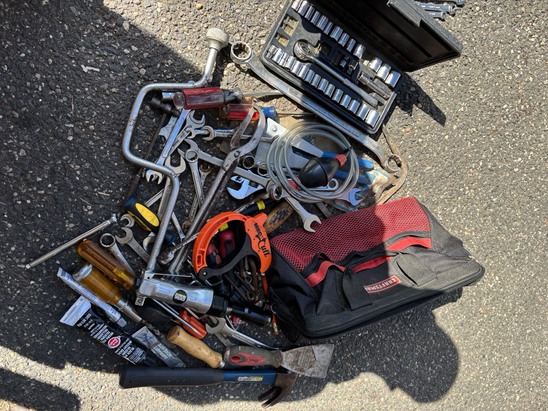 Lot of tools hand tools , air ratchet , screw drivers wrenches $55 for it all