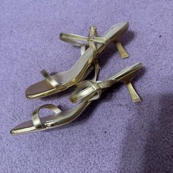 New 10 Gold High Heels Shoes 