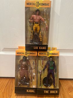 Brand New Mortal Combat liu lang, kabal, and the joker figures
