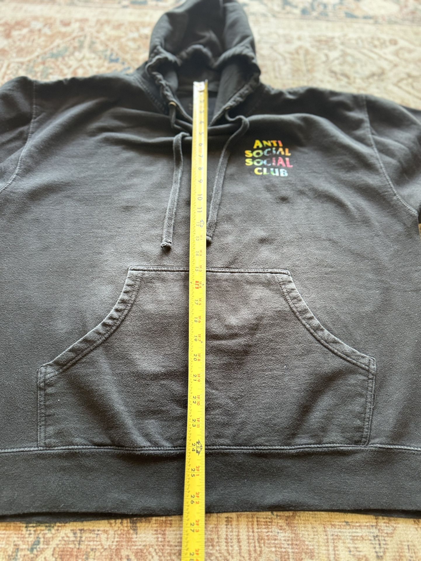 Anti Social Social Club Black Tie Dye Logo Hoodie