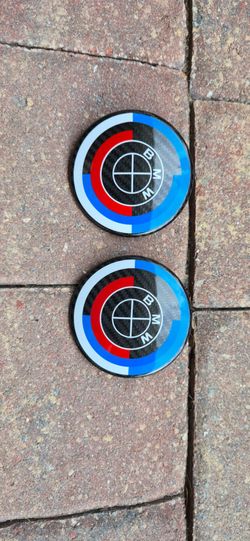 BMW 82 mm Roundels — 50 Years M Face — Hood + Trunk Pair
