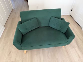 Green loveseat