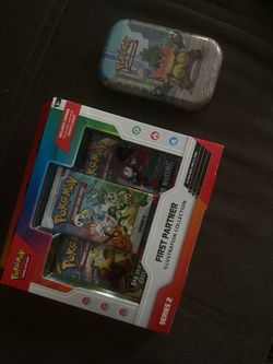 First Partner Series 2 Pokemon Cards with Tin