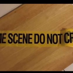 Halloween small roll yellow plastic tape "crime scene do not cross" for prop
