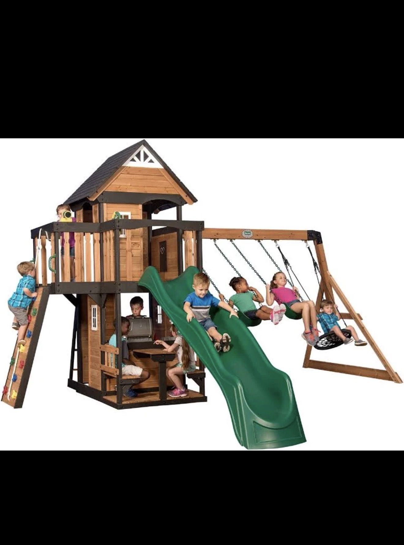 Backyard Discovery Canyon Creek Swing Set.