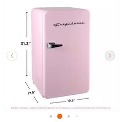 3.2 Cu Ft Mini Retro Fridge W/ Freezer In PINK!!