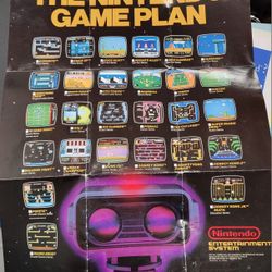 1986 EARLY NES ROB Robot POSTER Nintendo GAME PLAN R.O.B. Black Box Games NICE!


