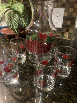 Country Apple Juice Carafe & Glass Set
