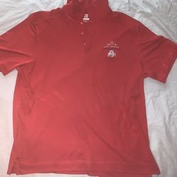 Ohio State NCAAF 2014 National Champions Polo Red Shirt; Men’s L
