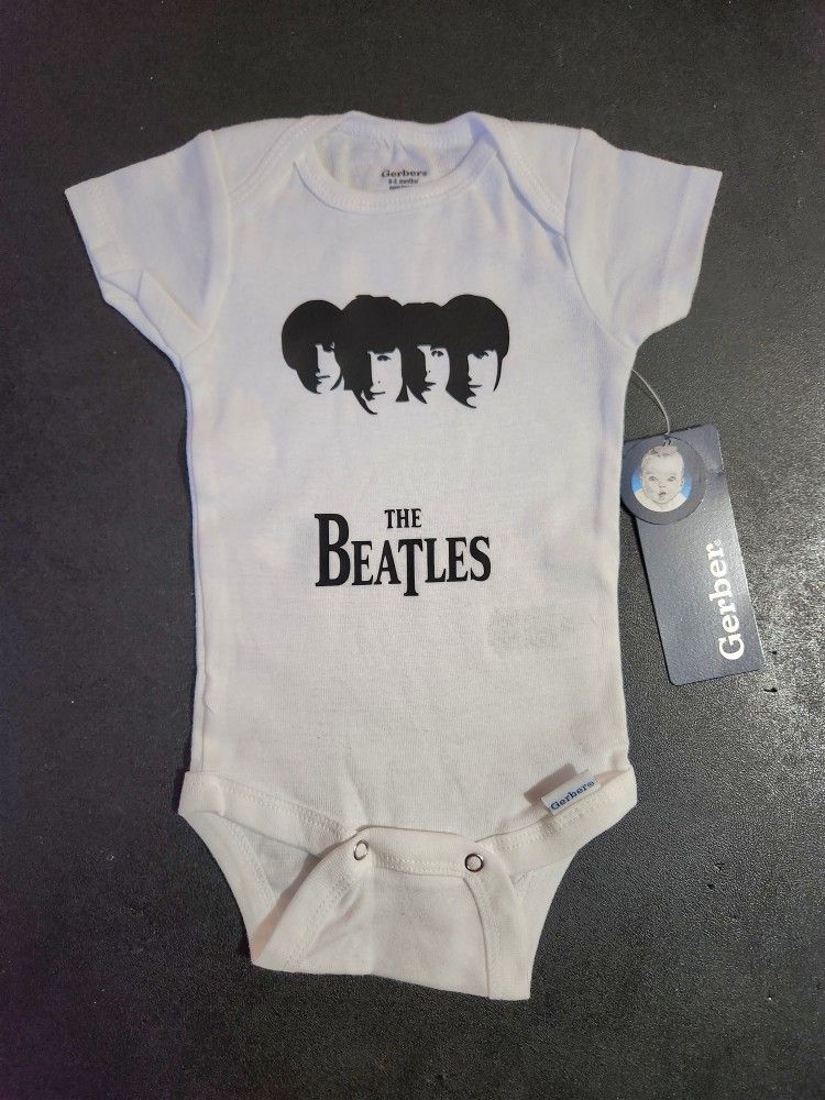 The Beatles Baby Band Onesie Onepiece Bodysuit 0-3 Months Brand New