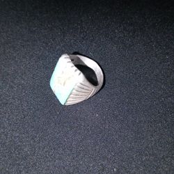 Silver And Turquoise Ring