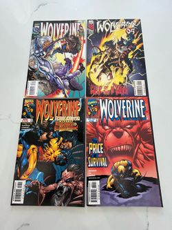 Marvel Comics Wolverine Issues #96, #123, #130 and Wolverine 95 #1. FN/VF Lot of 4