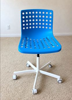 Desk Chair Ikea Blue  first come get it need it gone asap