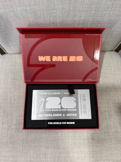 2026 FIFA World Cup ticket plaque from the Netherlands vs Japan match in Dallas