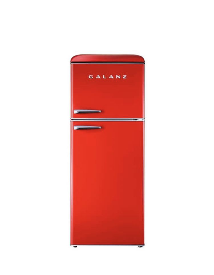 Red Galanz Refrigerator 