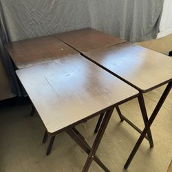 Wood Side Tables Foldable