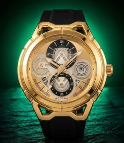 Activa DRIFT x Invicta Skeleton Gold Luxe Edition! 10K Gold & Black Casual Sport