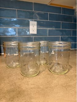 Set of 4 Kerr mason jars