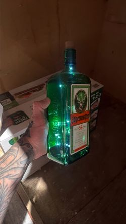 Handmade light-up liquor bottle décor! 🍻💡