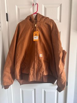 NWT Carhartt Loose Fit Thermal-Lined Duck Active Jacket - 3XL (Brown)