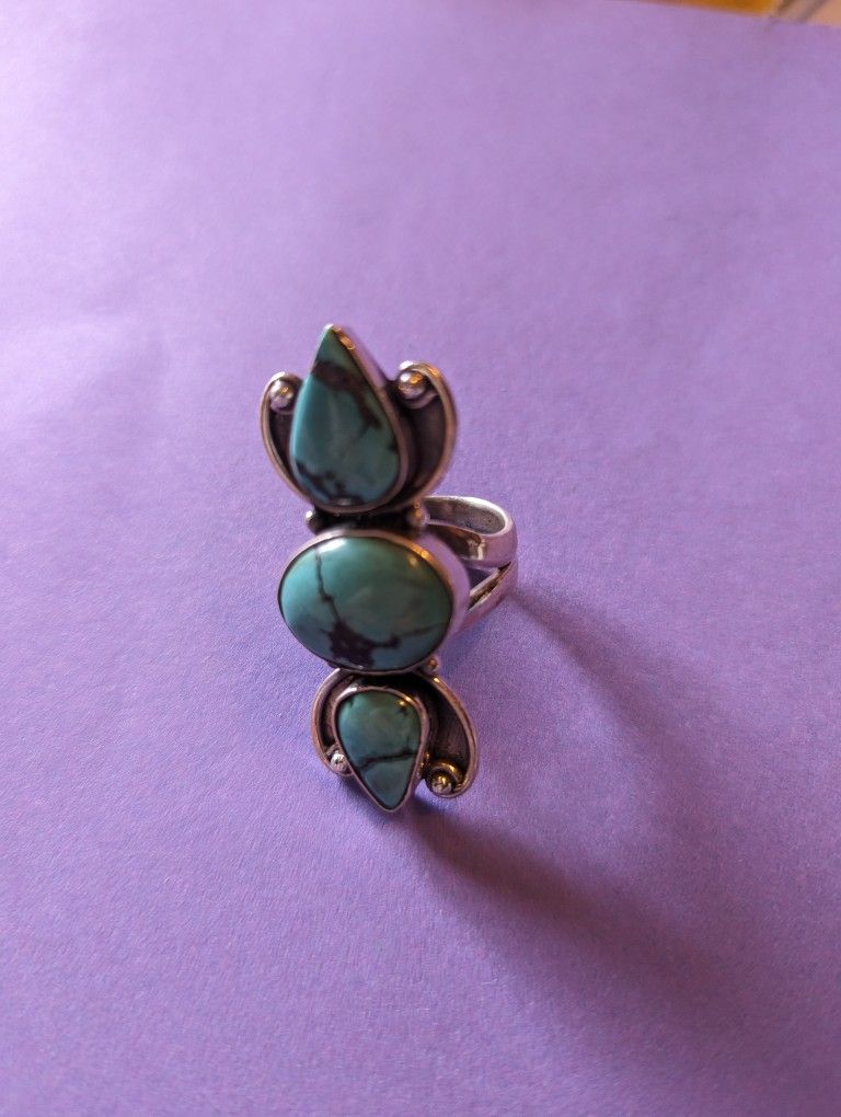 Turquoise And Silver Ring