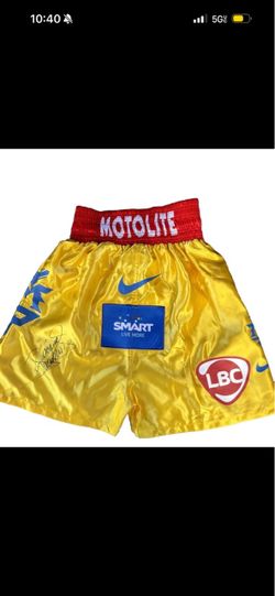 MANNY PACQUIAO AUTOGRAPHED SIGNED BOXING TRUNKS