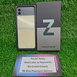 SAMSUNG GALAXY Z FLIP 3  UNLOCKED. NO CREDIT CHECK $1 DOWN PAYMENT OPTION.  3 MONTHS WARRANTY * 30 DAYS RETURN * 