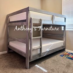 New Full Bunk Bed With Mattresses 