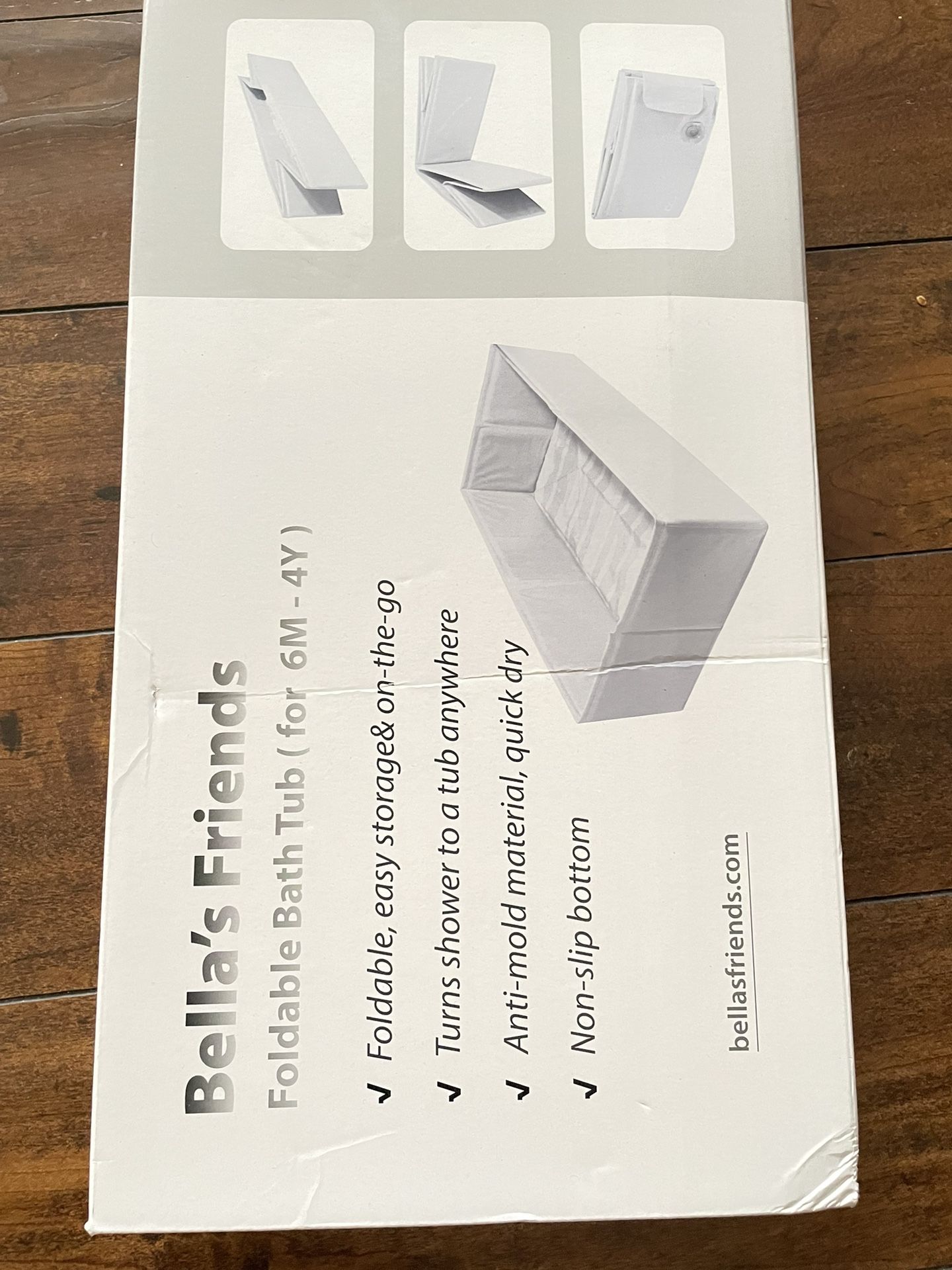 Baby Collapsible Bathtub, Travel Bath Tub for Baby, Foldable and Portable, Easy Storage, Reinforced Structure, Lightweight, Travel Essentials for 6M-3