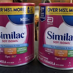 6 Large Cans Similac Isomil Baby’s Soy Formula