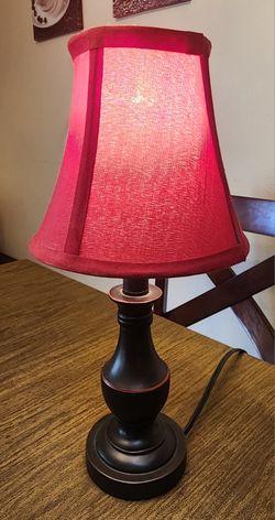 Small Red Table Lamp