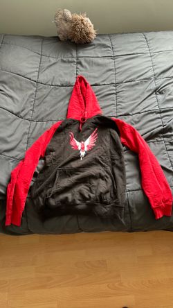 Logan Paul maverick hoodie red and black