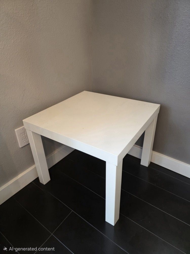 3 White Ikea Side Tables