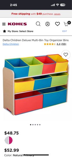 Delta Children Toy Organizer with Storage Bins