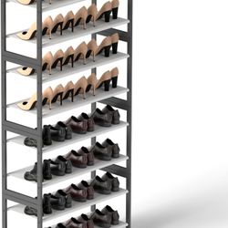 8-Tier Slim Shoe Rack for Narrow Spaces