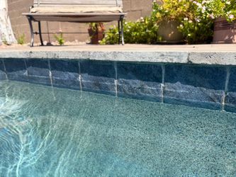 Tile calcium & media blasting