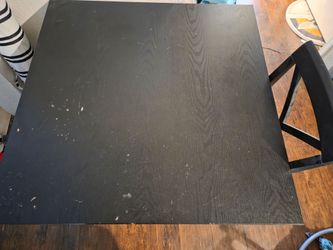 Black Square Dining Table with 4 chairs