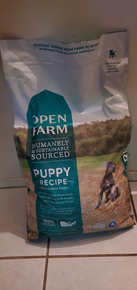 New Bag Of Open Farm Puppy Food