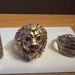Lion 14k Gold Ring